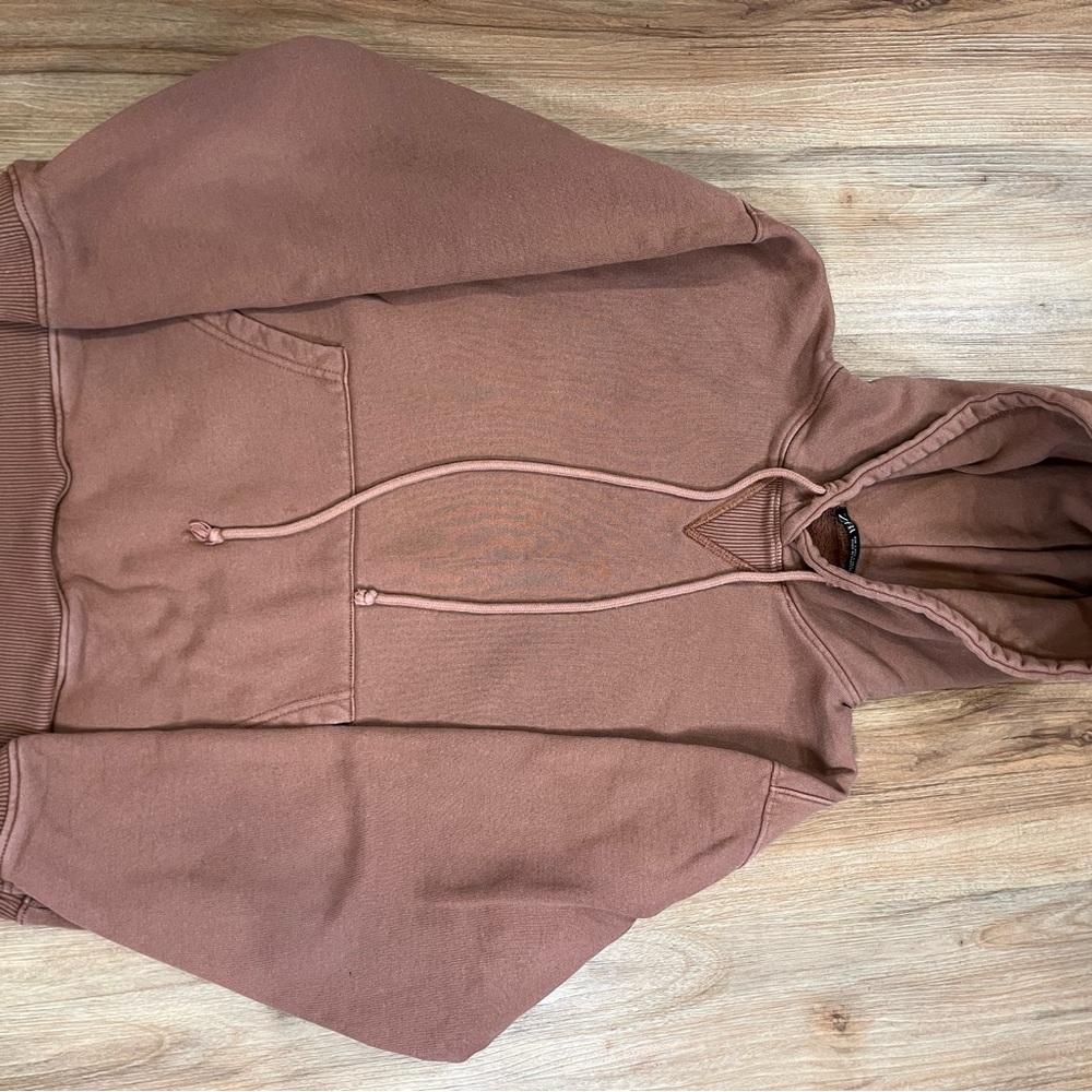 Brick Red Hoodie with Front Pocket